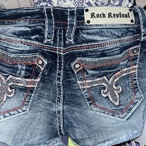 Rock revival mini shorts